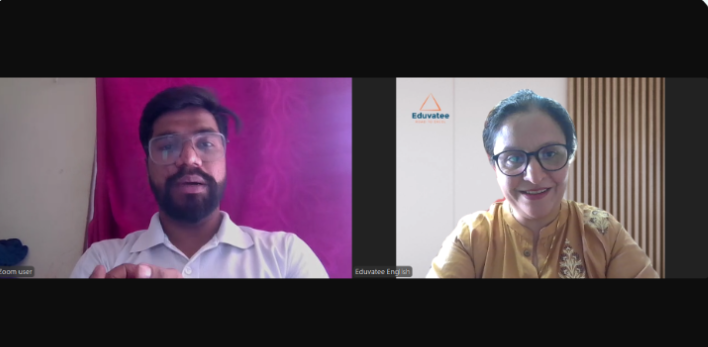 EDUVATEE trainer coaching a learner live