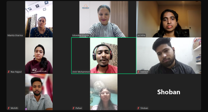 EDUVATEE live group English class on Zoom